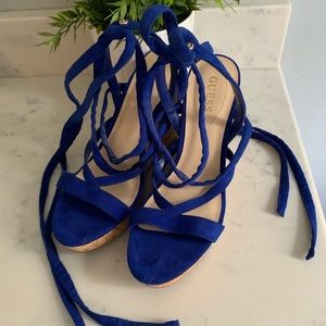 Guess Blue Tie Wedges